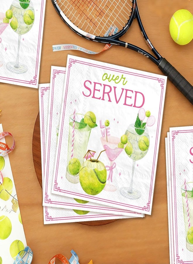 Greencian 100 Pcs Tennis Paper Napkins 3 Ply Tennis Drinks Disposable Absorbent Hand Towels Sports Theme Guest Napkins for Bridal Showers Bachelorette Party Dinner Bathroom Kitchen Decorations - Image 5